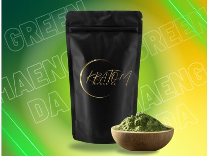sacek kratomu maengda druh kratomu nadobka s praskem zeleny kratom