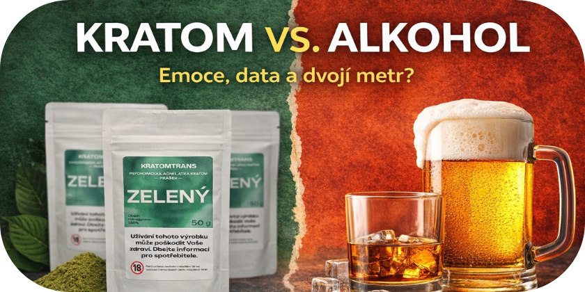 🍺 Kratom vs. alkohol: proč se o jedné látce mluví jinak než o druhé?