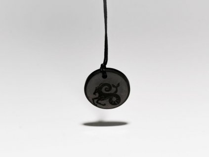 Šungitový amulet se symbolem kozoroh