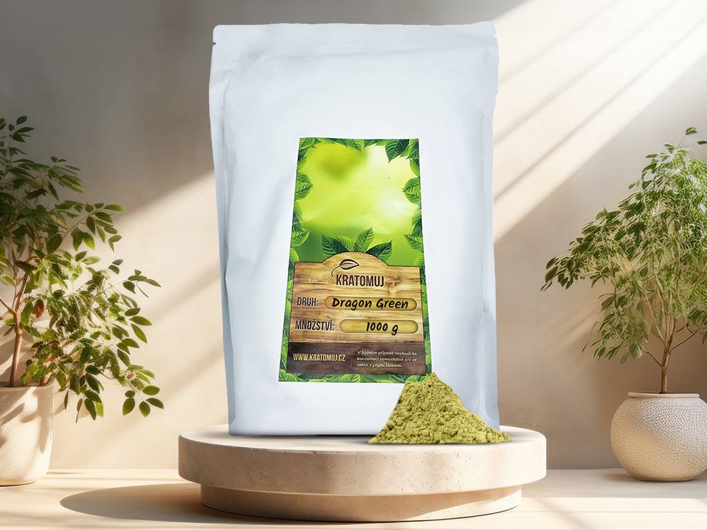 Zelený kratom Dragon Green Gramáž: 1000g