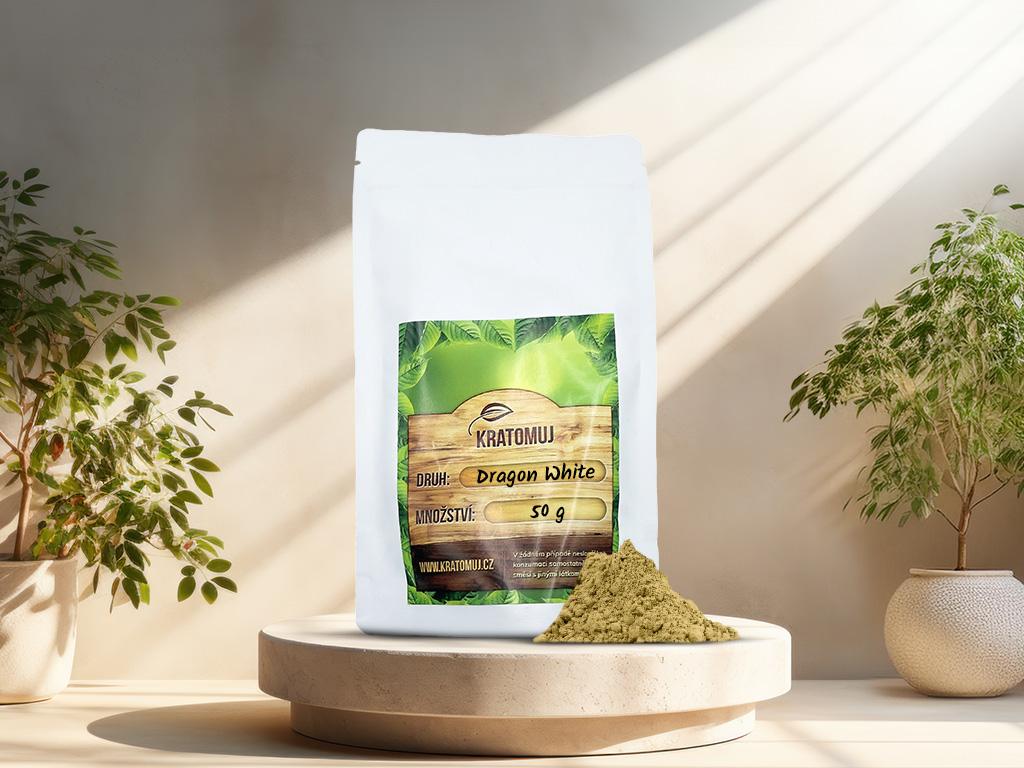 Bílý kratom Dragon White Gramáž: 50g