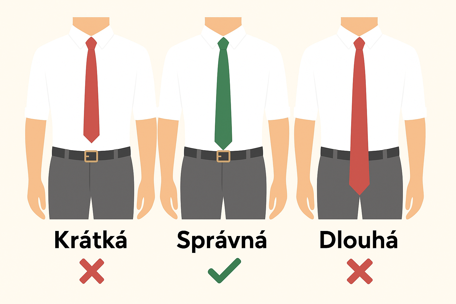 Správná délka kravaty: Jak zjistit, která délka vám sedí nejlépe?