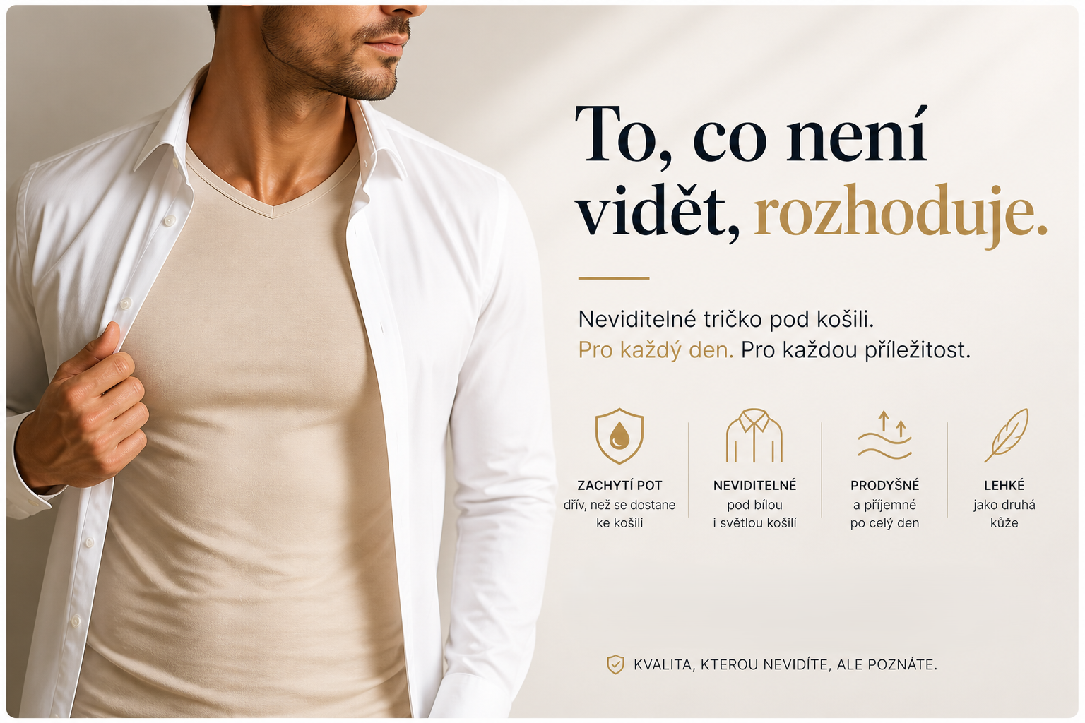 Jaké tričko pod košili zvolit, aby nebylo vidět (a opravdu fungovalo)