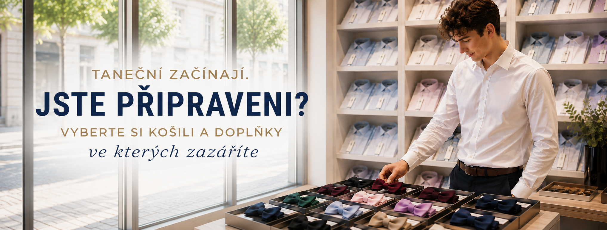 Taneční - bavlněné košile, motýlky, rukavičky, Vše so potřebujete do tanečních. Kravaťák.cz