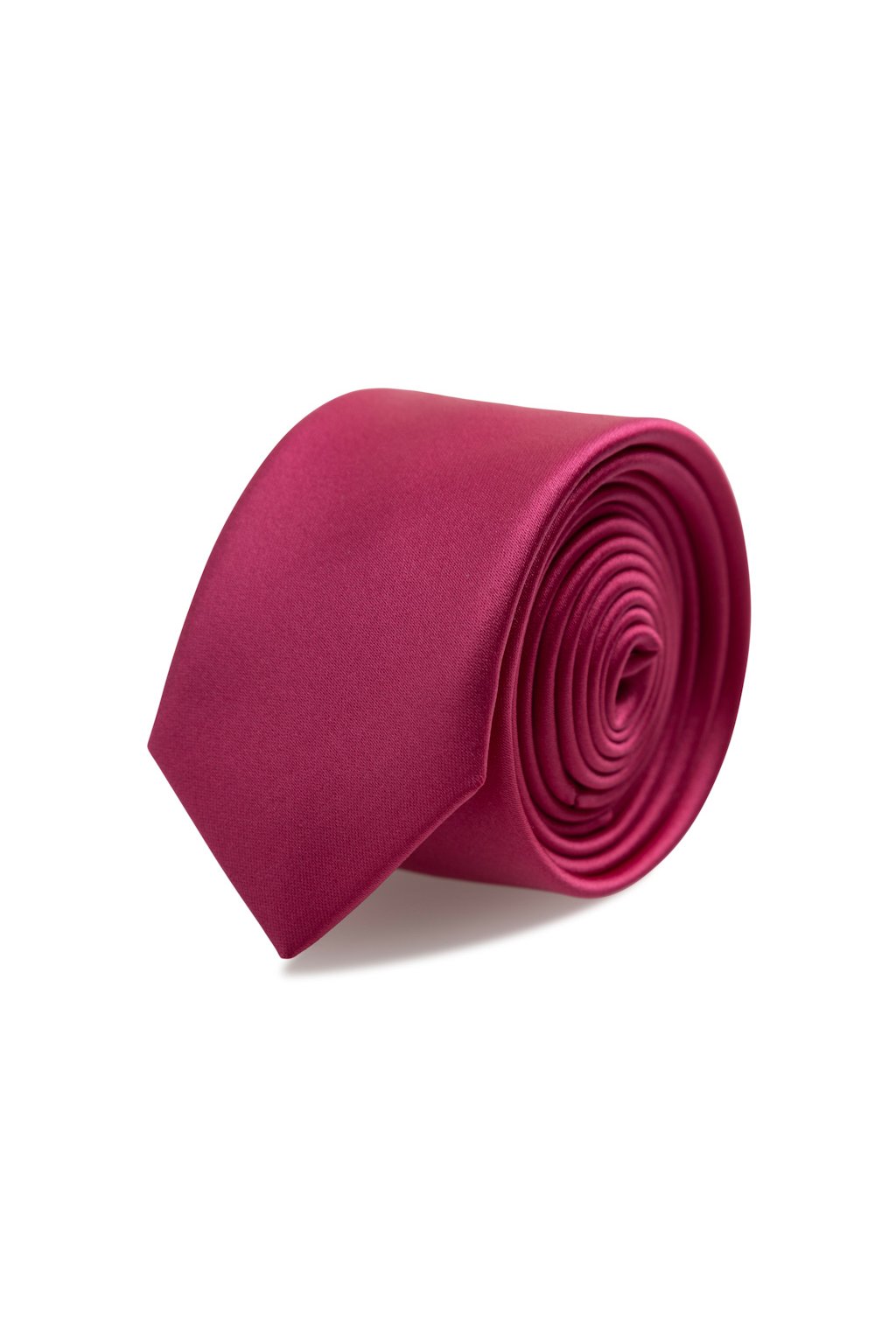 Slim kravata s kapesníčkem Brinkleys - sytě růžová