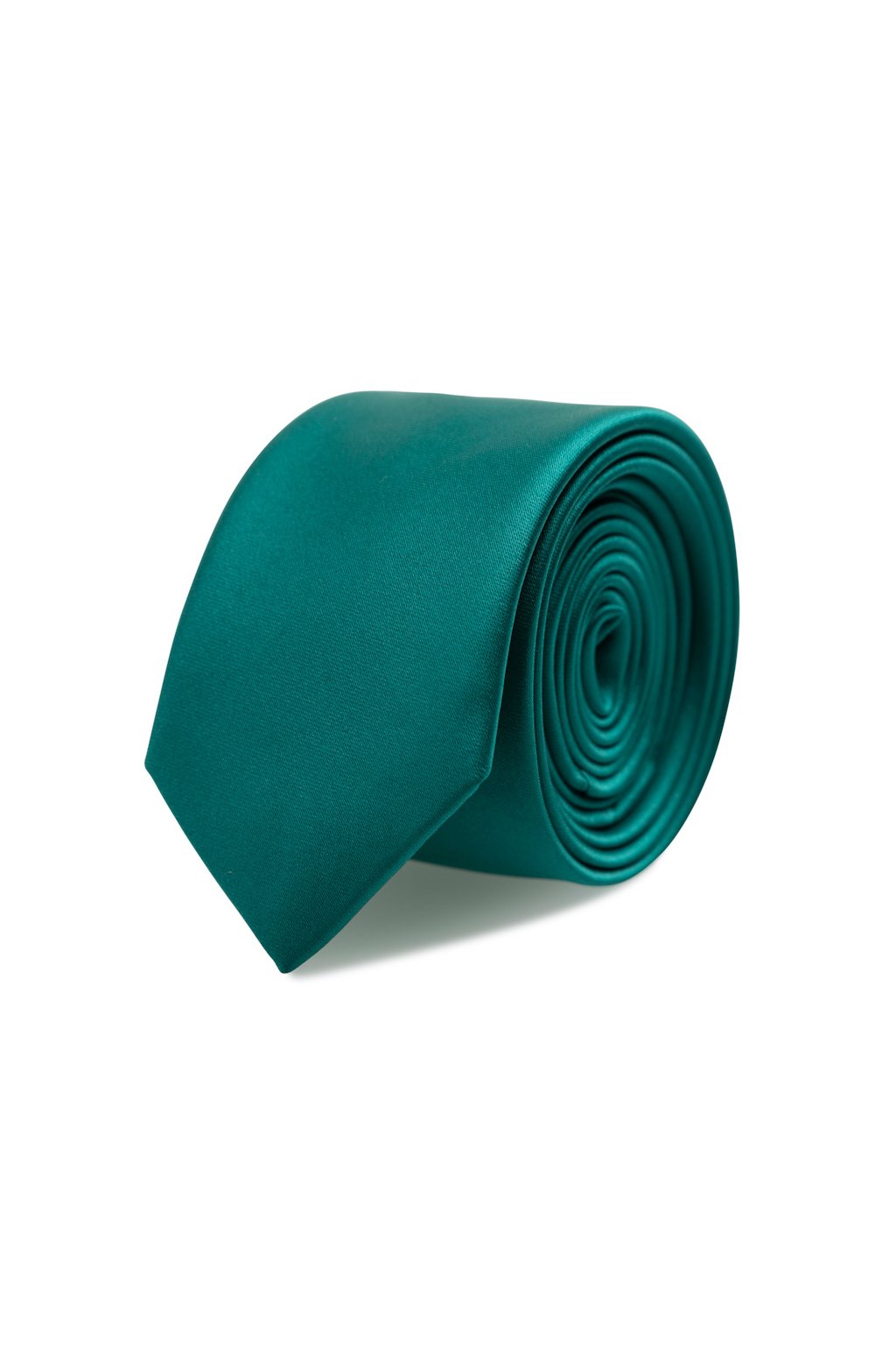 Slim kravata s kapesníčkem Carlo Cardini - smaragdová