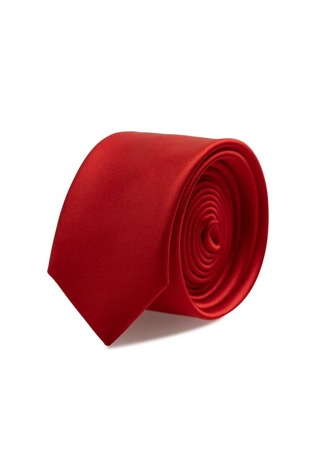 Slim kravata s kapesníčkem Carlo Cardini - červená