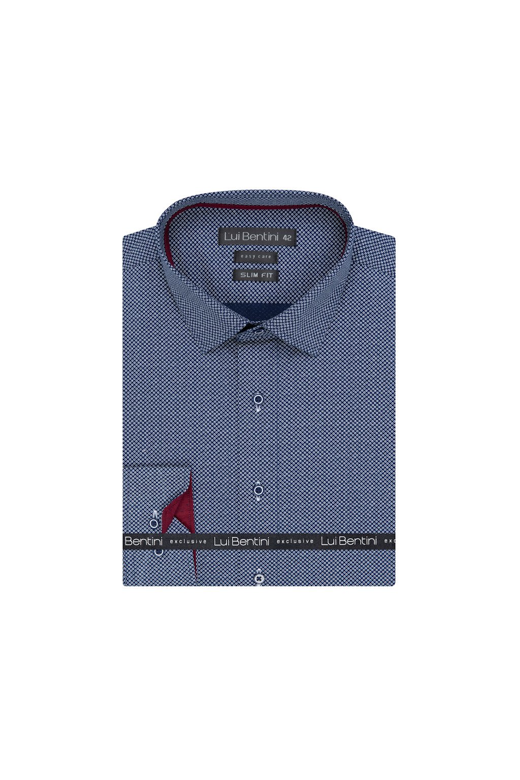 Košile AMJ - kolekce Lui Bentini - Slim fit - modrá