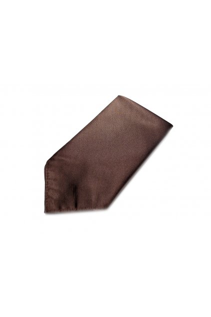 Hedvábný kapesníček do saka - hnědý