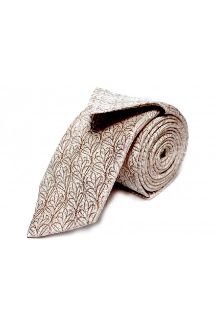 Úzká kravata s kapesníčkem Brinkleys - béžová