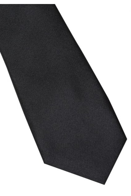Úzká hedvábná kravata Eterna - černá