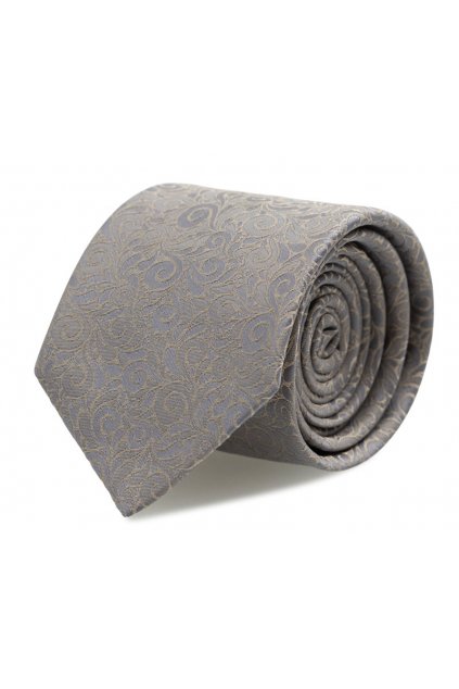 Slim kravata s kapesníčkem Brinkleys - šedohnědá