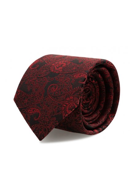 Slim kravata s kapesníčkem Brinkleys - červeně-černá