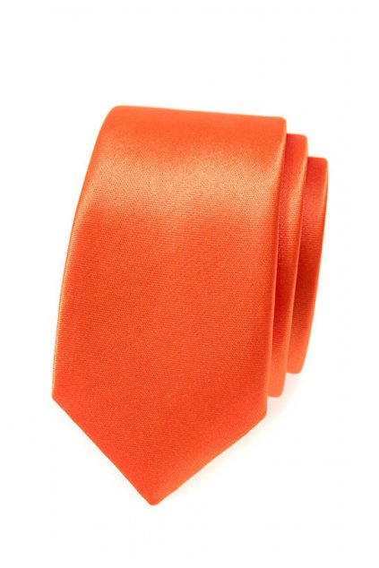 Úzká kravata Avantgard - oranžová