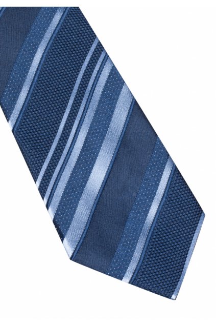 Hedvábná kravata Eterna - modrá s pruhy