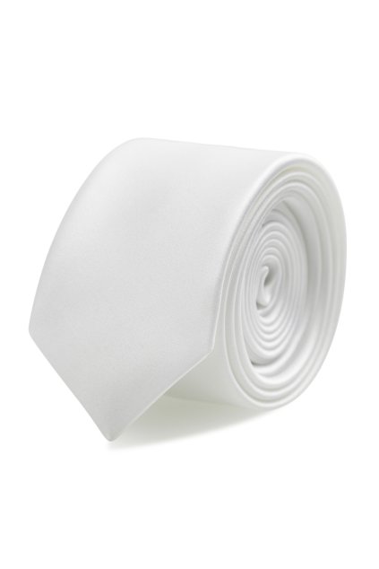 Prodloužená kravata XL Carlo Cardini - bílá