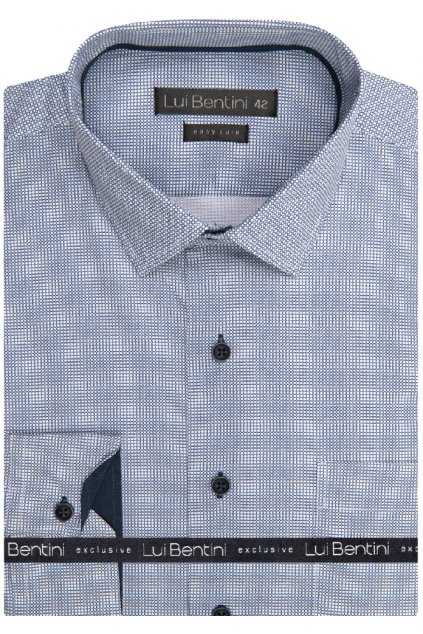 Košile AMJ - kolekce Lui Bentini - Comfort fit - bílá a s drobným vzorem