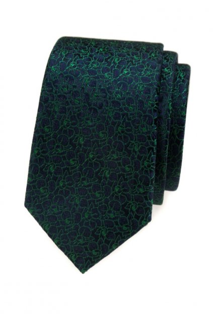 Úzká bavlněná kravata Avantgard - zelená