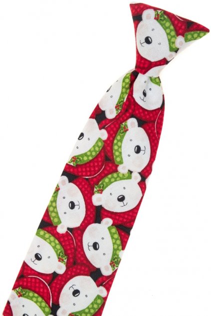 Vánoční chlapecká kravata Avantgard - medvídek