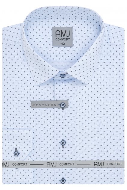 Pánská funkční košile AMJ Slim fit světle modrá
