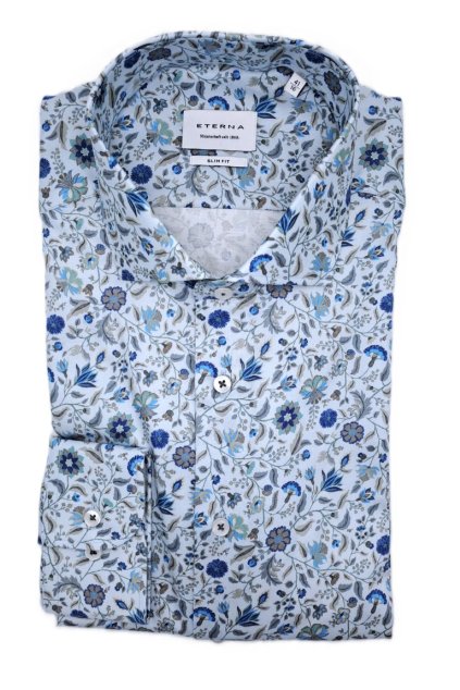 Košile Eterna Slim Fit Print květinový vzor
