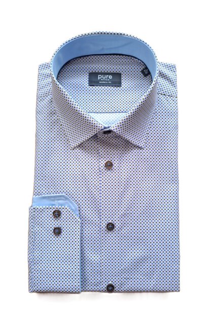 Košile Pure Modern Fit modrý / černý vzor
