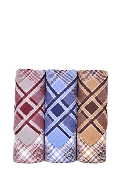 Bavlněné kapesníky Mileta – světlý mix (3 ks)