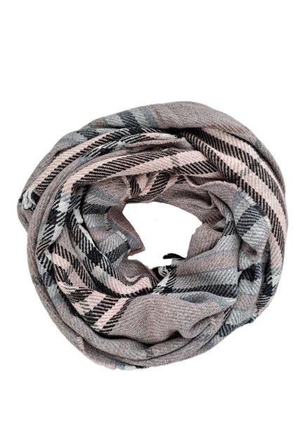 Zimní vlněná šála - růžový nádech