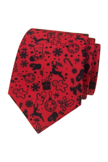 Vánoční kravata Avantgard - červená