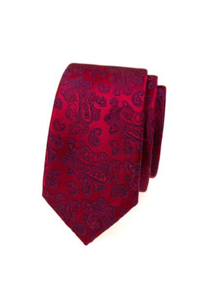 Úzká kravata Avantgard - červená