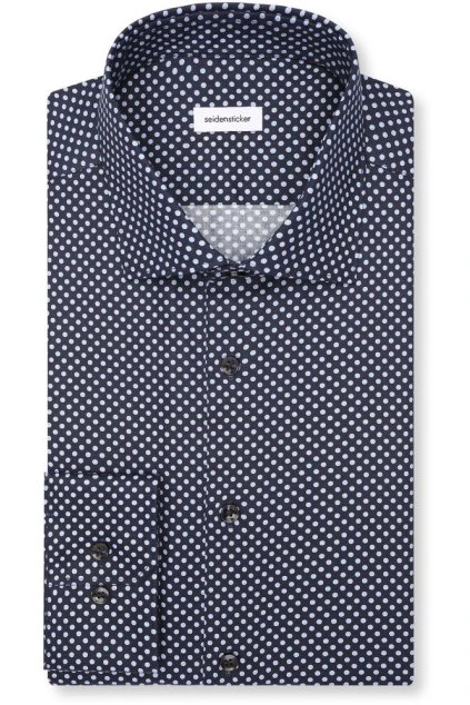Košile Seidensticker Slim Fit Print Modrá