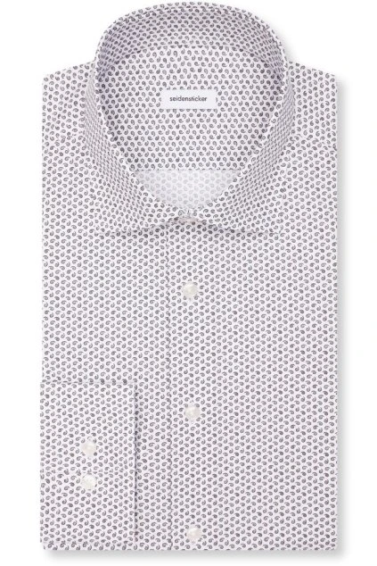 Košile Seidensticker Slim Fit Print šedá