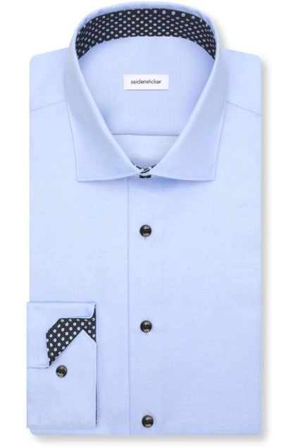 Košile Seidensticker Slim Fit Twill modrá