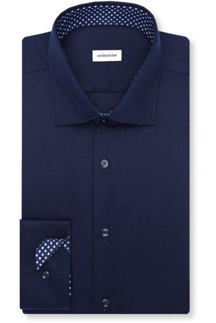 Košile Seidensticker Slim Fit Twill navy