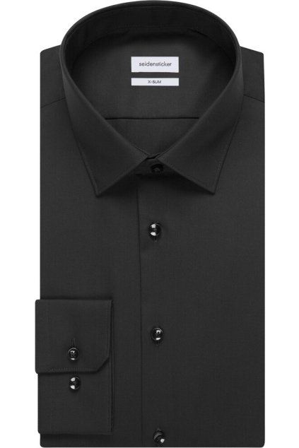 Košile Seidensticker X-slim Popeline černá