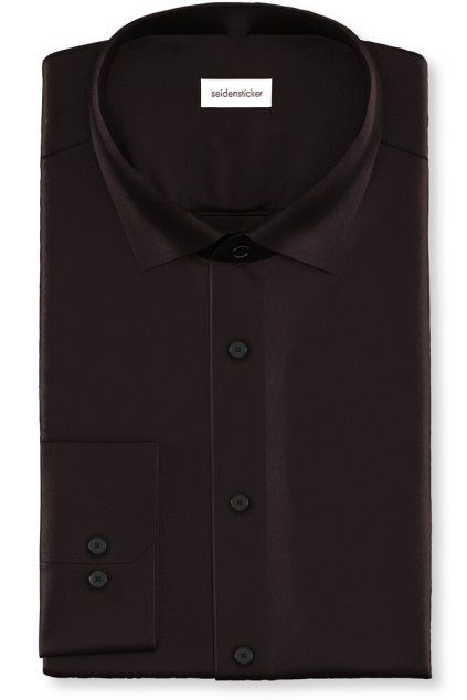 Košile Seidensticker X-slim Satin černá