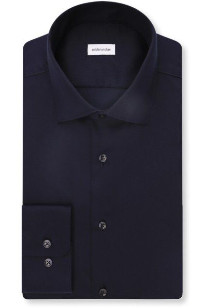 Košile Seidensticker Shaped Twill navy