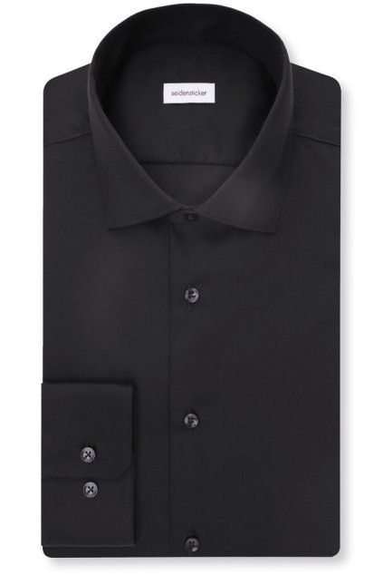 Košile Seidensticker Shaped Twil černá