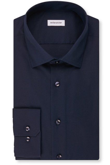 Košile Seidensticker Shaped Popeline navy