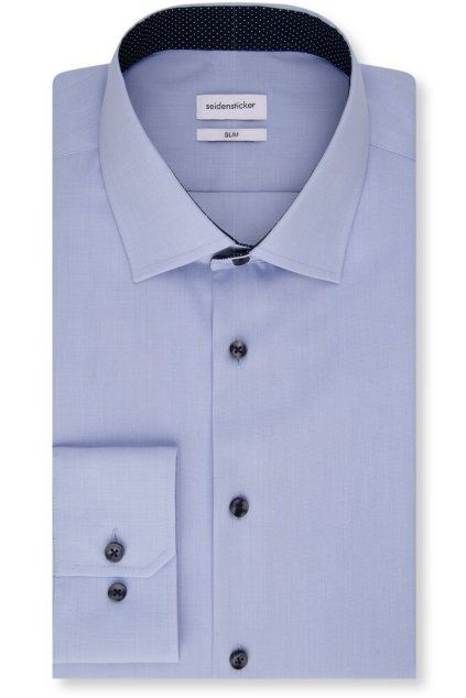 Košile Seidensticker Shaped Popeline modrá