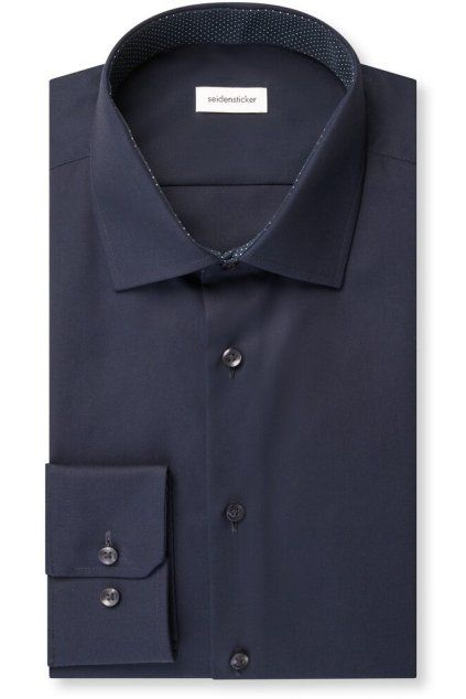 Košile Seidensticker Shaped Popeline navy