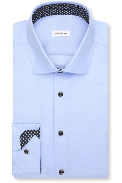 Košile Seidensticker Shaped Twill modrá
