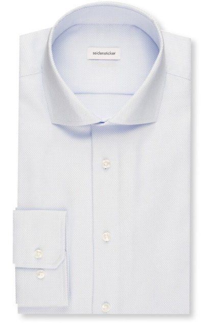 Košile Seidensticker Shaped Struktur modrá