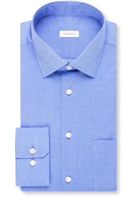 Košile Seidensticker Regular popeline modrá