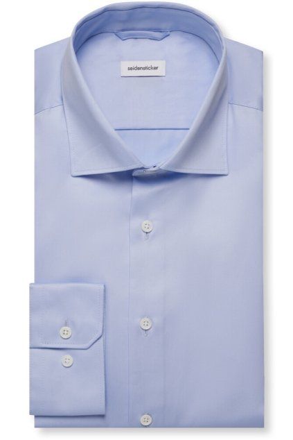 Košile Seidensticker Regular Satin modrá