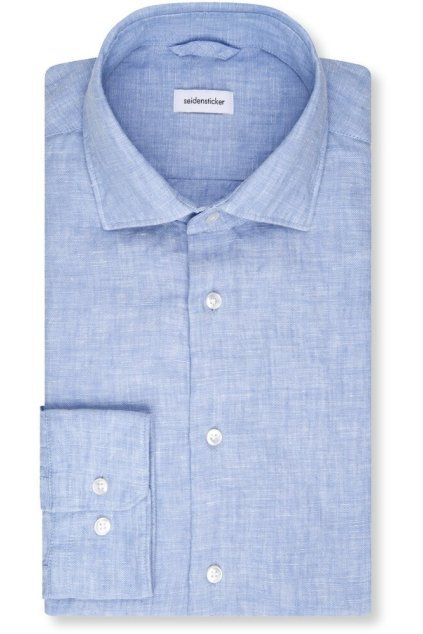 Lněná Košile Seidensticker Regular modrá