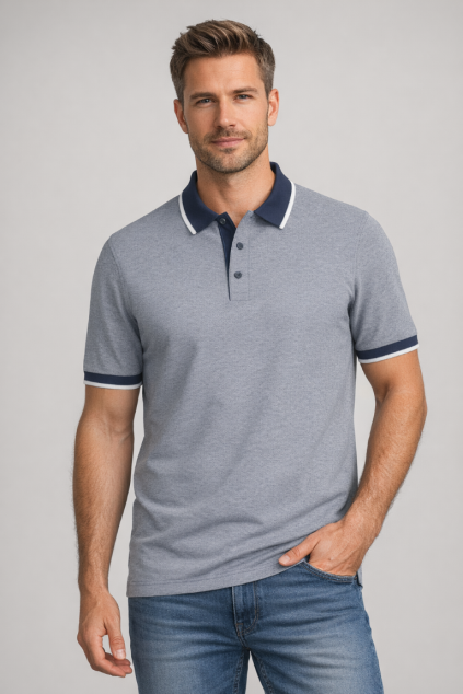 Pánské piké polo tričko Marvelis - modré