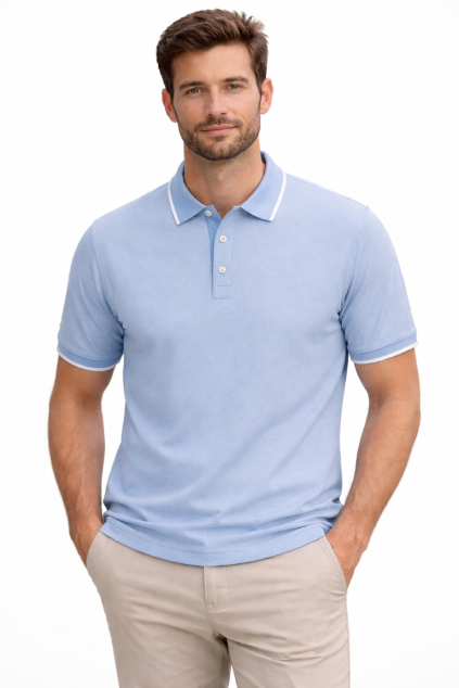 Pánské piké polo tričko Marvelis - modré