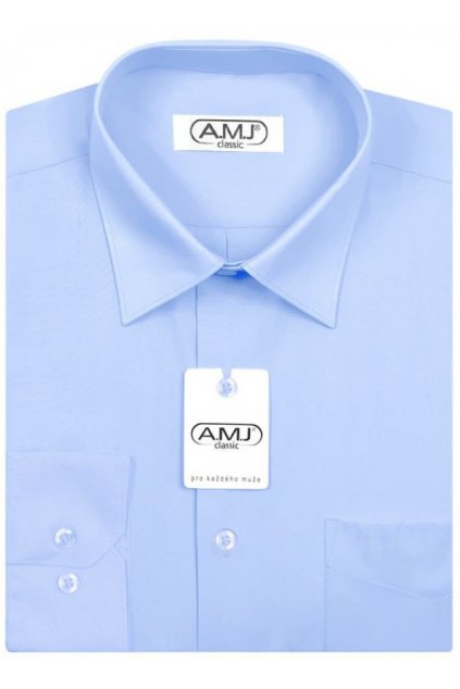 Pánská košile AMJ Comfort fit - modrá/azurová