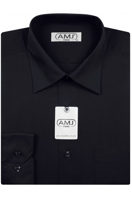 Pánská košile AMJ Comfort fit - černá